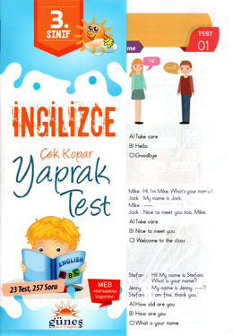  3.Sınıf İngilizce Yaprak Test